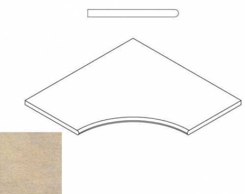 Бордюр Italon 620090000245 SAND BORDO ANGOLARE ROUND 30 60x60
