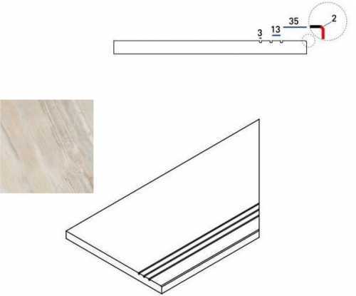 Бордюр Italon 620090000208 WHITE BORDO GRIP DX 30x60