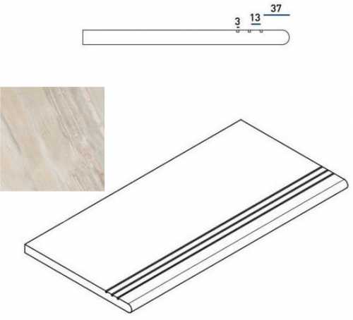 Ступень Italon 620040000024 WHITE GRADINO ROUND GRIP SX 30x60