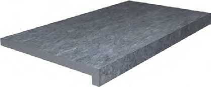 Kerama Marazzi DL600600R20/GLF Ступень клеёная тип L Роверелла серый темный 34х60