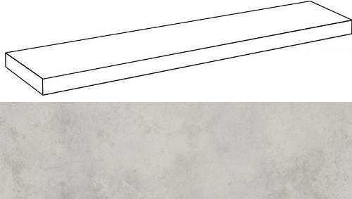 Ступень Italon 620070001308 Millenium Silver угловая левая 33x160
