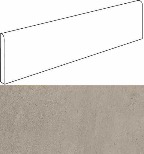 Плинтус Atlas Concorde 610130002164 Wise Silver Grey Battiscopa 7.2x60