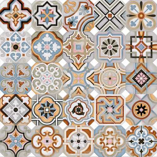 Декор VIVES Octogono Musichalls Multicolor 20x20 g. 156 MIX