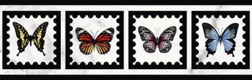 Бордюр Villeroy&Boch K1427MKB30 Victorian Marble Gold Butterfly Border Prl 12.5х40