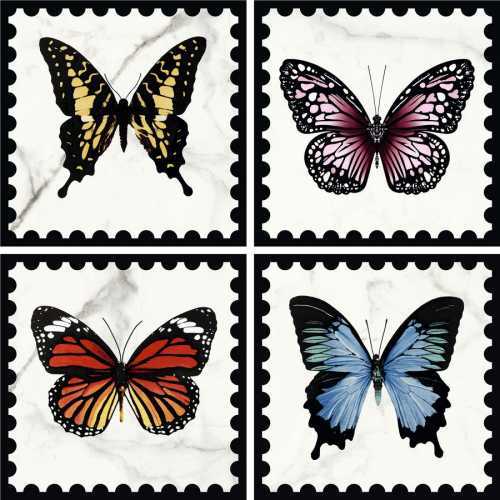 Villeroy&Boch K1222MK0A0 Декор Victorian White Butterfly Perforated (set 4 pcs) 20х20