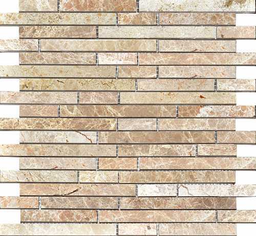 Мозаика Colori Viva CV20080 Strips Polished Light Emperador 30.5x30.5
