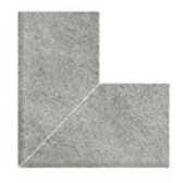 Бордюр Serapool Наружный угол 90° Pool Garden Grey Flat Handle 25x25