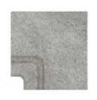 Бордюр Serapool Внутренний угол закругленный Pool Garden Grey Handle 25x25