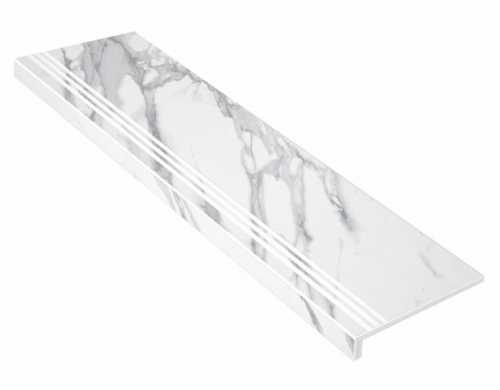 Idalgo Stage Lux Granite Stone Calacatta Pearl / Ступень Люкс Гранит Стоун Калакатта жемчуг LLR 1200x320