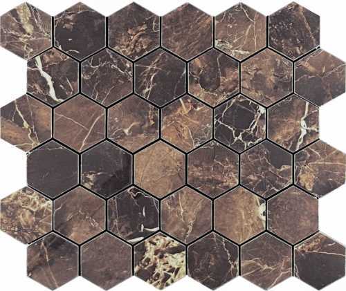 Декор Velsaa Mosaic Copper Slab Black 48 Hexagone 30.9x32.2