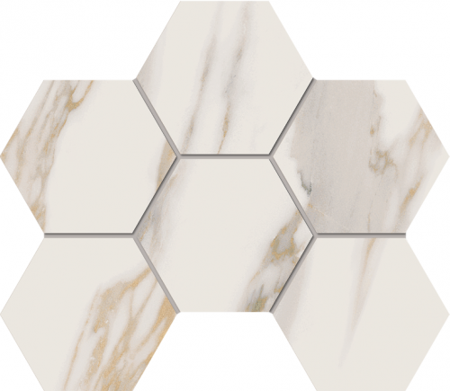 Estima Мозаика RM01 Miramare White Hexagon неполированный 25x28