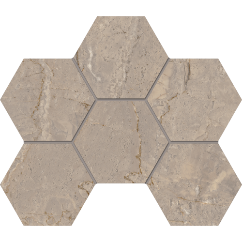 Estima BR02 Bernini Hexagon Beige Мозаика полированная 25x28