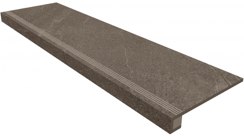Estima Комплект Ступень GB03 Gabbro 33x120 неполированная с бортиком + Подступенок 14.5x120