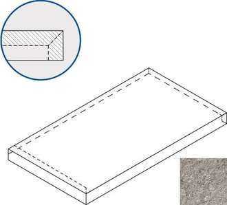 Ступень Italon 620070002465 Grey X2 Scalino Angolare Sx 33x60