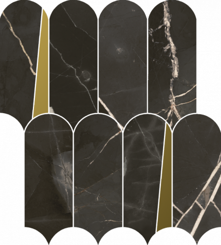 Мозаика Italon 620110000235 Stellaris Absolut Black Mosaico Elegant Lux 32.5x36.1