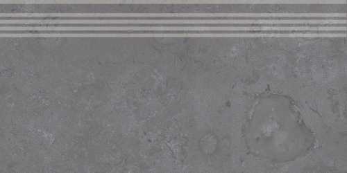 Kerama Marazzi DD205120R/GR Ступень Про Лаймстоун серый темный натуральный обрезной 60х30