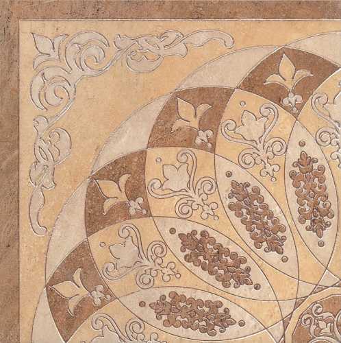 Kerama Marazzi HGD/A37/TU0031L Декор Монтаньоне беж лаппатированный 1/4 розона 42х42х9