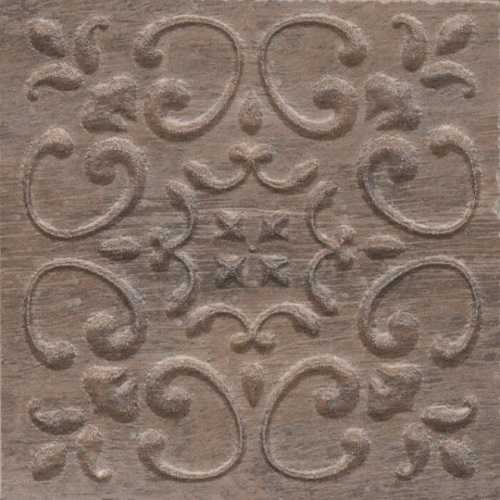 Декоративная вставка Kerama Marazzi STG/C481/SG1550 Браш Вуд коричневый тёмный 9.9х9.9