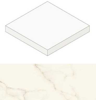 Ступень Atlas Concorde Italy AGIZ Marvel Calacatta Apuano Scalino Angolare 33 Matt 33x33