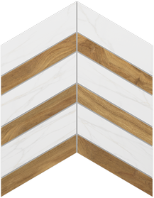 Ametis by Estima Мозаика SM02/SI04 Supreme Chevron неполированная 37.5x29x1.0