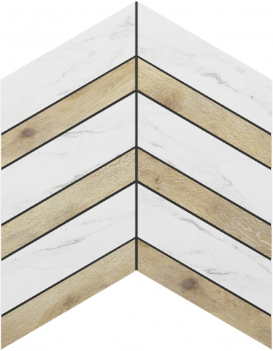 Ametis by Estima Мозаика SM01/SI01 Supreme Chevron неполированная 37.5x29x1.0