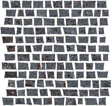 Декор Serenissima Cir 1062376 Mosaico Costruire Random Metallo Nero 30х30