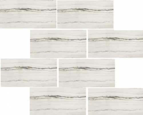 Декор Rex Ceramiche 756352 Prexious White Fantasy Mosaico Glossy 7.5x15 30x30