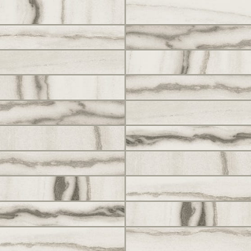 Декор Rex Ceramiche 756310 Prexious White Fantasy Mosaico 3x15 Glossy 30x30