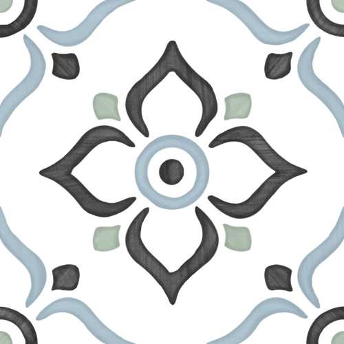 Керамогранит Harmony 31086 TANGER BLUE GARDEN R9 12.3x12.3