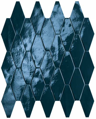 Мозаика FAP Ceramiche fRW8 Glim Blu Navy Rombi Mosaico Brillante 31x35