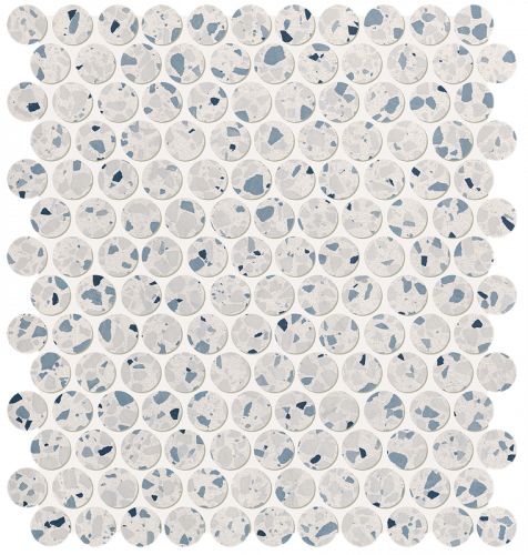 Мозаика FAP Ceramiche fRUB Glim Gemme Azzurro Round Mosaico Matt 29