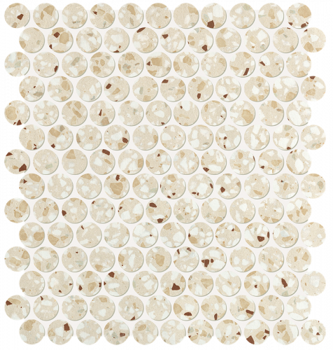 Мозаика FAP Ceramiche fRO8 Glim Gemme Beige Round Mosaico Matt 29