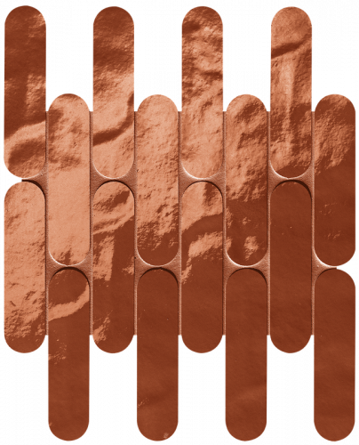 Мозаика FAP Ceramiche fRNZ Glim Rosso Cuore Curve Mosaico Brillante 29x29