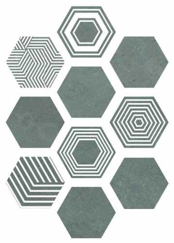 Керамогранит ITT Ceramic Pier17 Hexa Turquoise 23