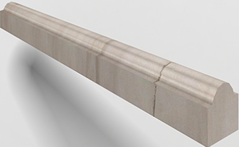 Бордюр Marmocer PJG-YXXT006-AEBS 06 Molding Diana White 120x2.5