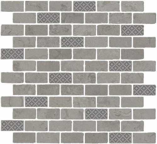 Мозаика Kerama Marazzi MBD011 Про Лаймстоун Антика 3 мозаичный серый матовый 32х30