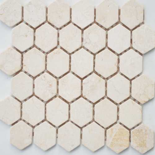 Мозаика Caramelle Mosaic Botticino MAT hex 18x30х6 295x305x6