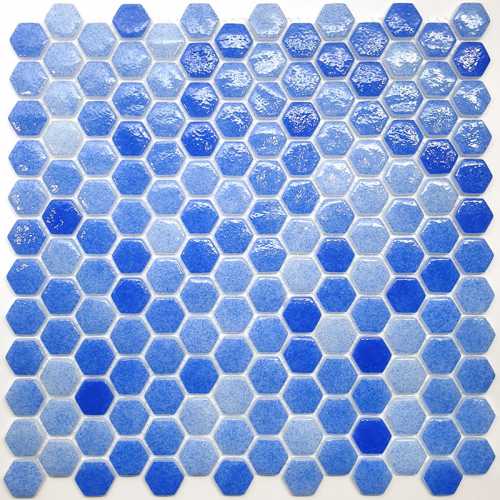Мозаика Natural STP-BL010-HEX стекло (25) 300х300
