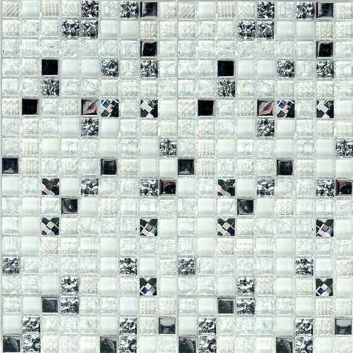 Мозаика Bonaparte Crystal white (стекло) 15*15 300*300