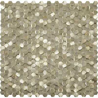 Мозаика Caramelle Mosaic Aluminium 3D Hexagon Gold 8x14x6 29.7x30.6