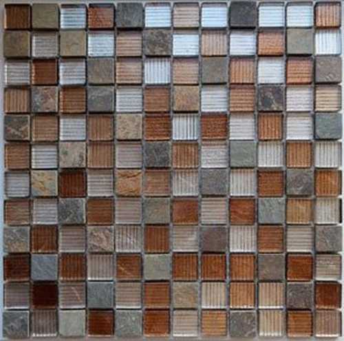 Мозаика Caramelle Mosaic Naturelle Alcantara Ruggine 23x23 30.5х30.5