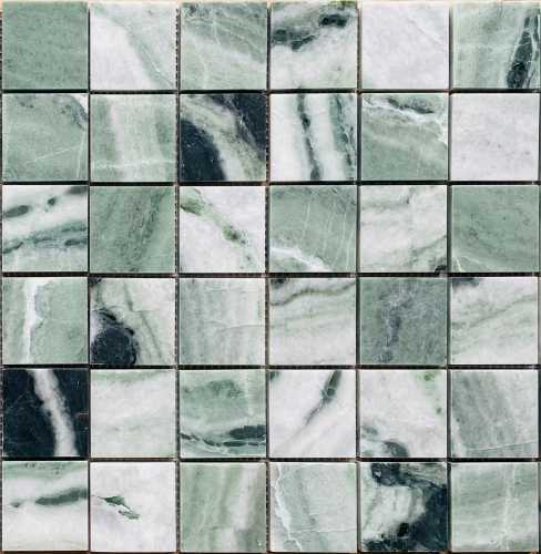 Мозаика Caramelle Mosaic Onice Verde oliva POL 48x48x7 305x305