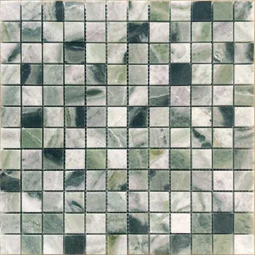 Мозаика Caramelle Mosaic Onice Verde oliva POL 2.3x2.3x7 29.8x29.8