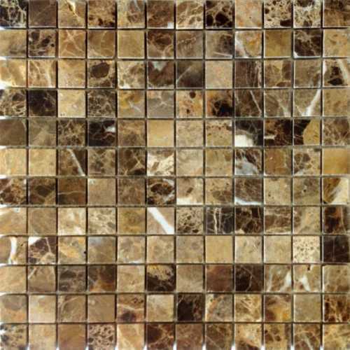 Мозаика Caramelle Mosaic Pietrine Emperador Dark POL 2.3x2.3 29.8x29.8