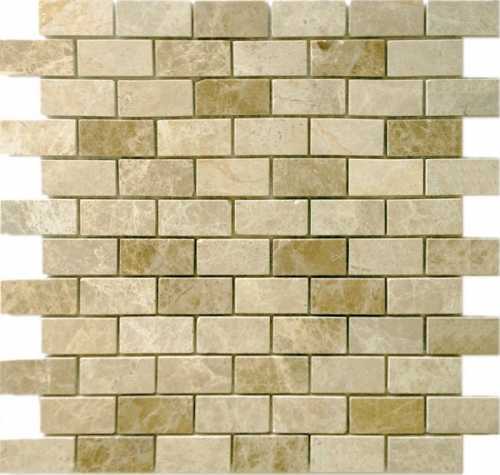 Мозаика Caramelle Mosaic Pietrine Emperador Light POL 23x48 - толщ. 4 мм 298X298