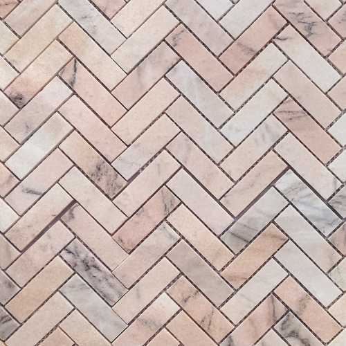 Мозаика Caramelle Mosaic Rosa Salmone POL fish 23x73x7 317x282