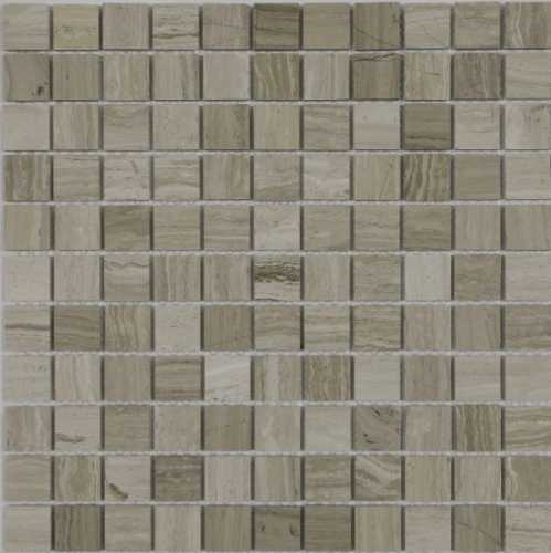 Мозаика Caramelle Mosaic Travertino Silver POL 4.8x4.8x7 30.5x30.5