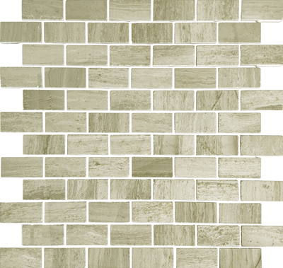 Мозаика Caramelle Mosaic Pietrine Travertino Silver POL 2.3x4.8 29.8x29.8