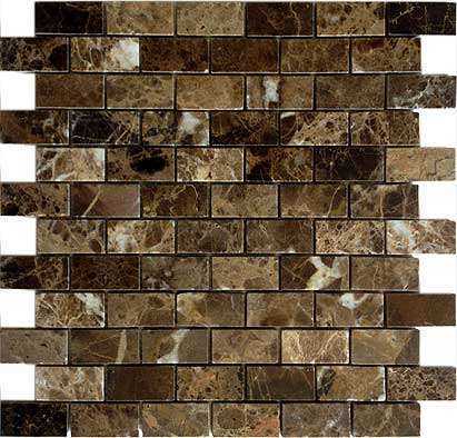 Мозаика Caramelle Mosaic Pietrine Emperador Dark POL 2.3x4.8 29.8x29.8