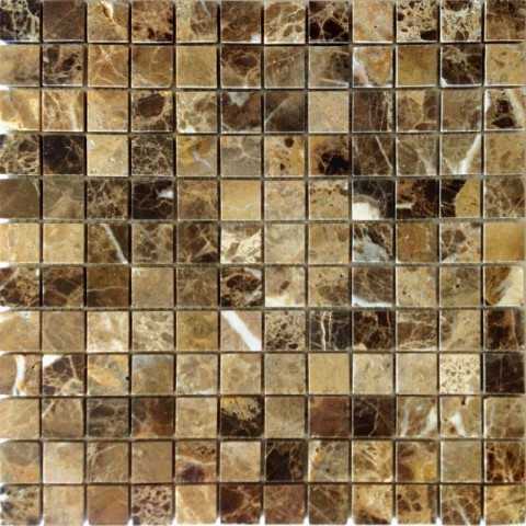 Мозаика Caramelle Mosaic Emperador Dark MAT 23x23 - толщ. 4 мм 298X298